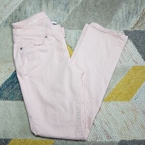 Ann Taylor Loft Curvy Straight Light Pink Pants 2